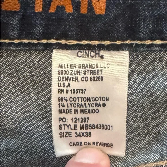 Cinch Ian Men’s Jeans 34x38 - Picture 3 of 4